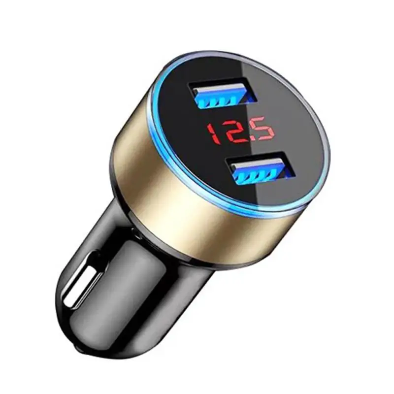 Автомобильное зарядное устройство с двумя USB-портами и ЖК-дисплеем 12-24 В |
