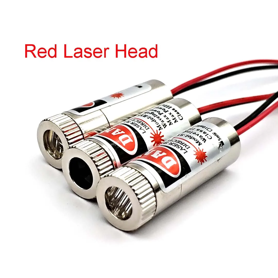 650nm 5mW Red Point / Line / Cross Laser Module Head Glass Lens Focusable Industrial Class