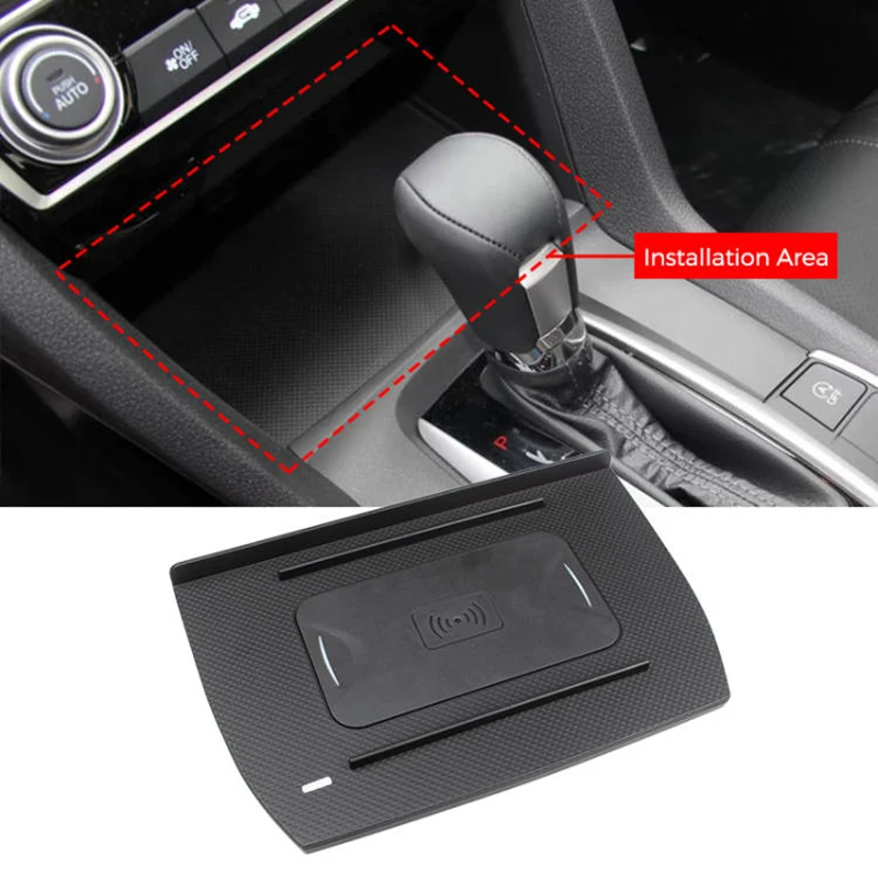 

Car Phone Wireless Charger for Honda Civic 2016-2019 Car Central Console Storage Box Charging Holder Accessories