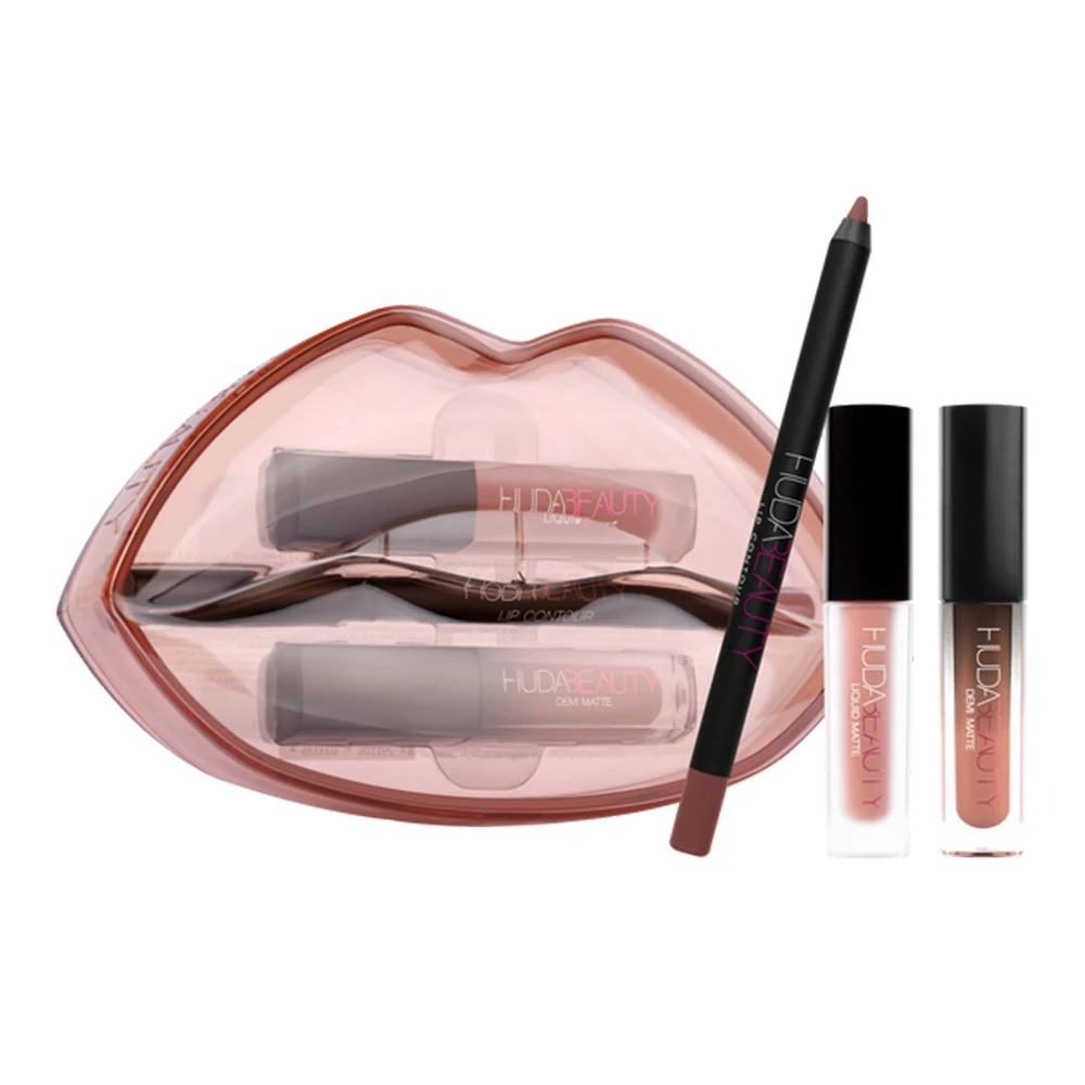 Huda beauty, стробоскоп для губ, 4 стиля, жидкая матовая помада, супер носимая, идеальный контур для губ, идеальный подарок для губной помады