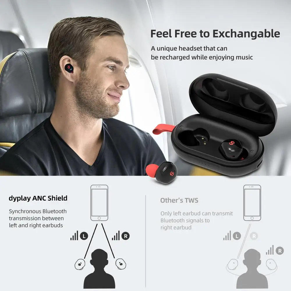 TWS наушники с активным шумоподавлением и поддержкой Bluetooth|Наушники гарнитуры| |