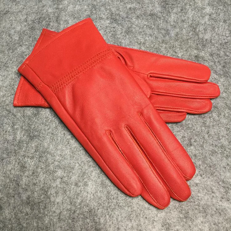 Элегантные женские Натуральная овечья кожа перчатки зимние теплые настоящие кожаные перчатки надежный драйвер уличные многофункциональные кожаные рукавицы