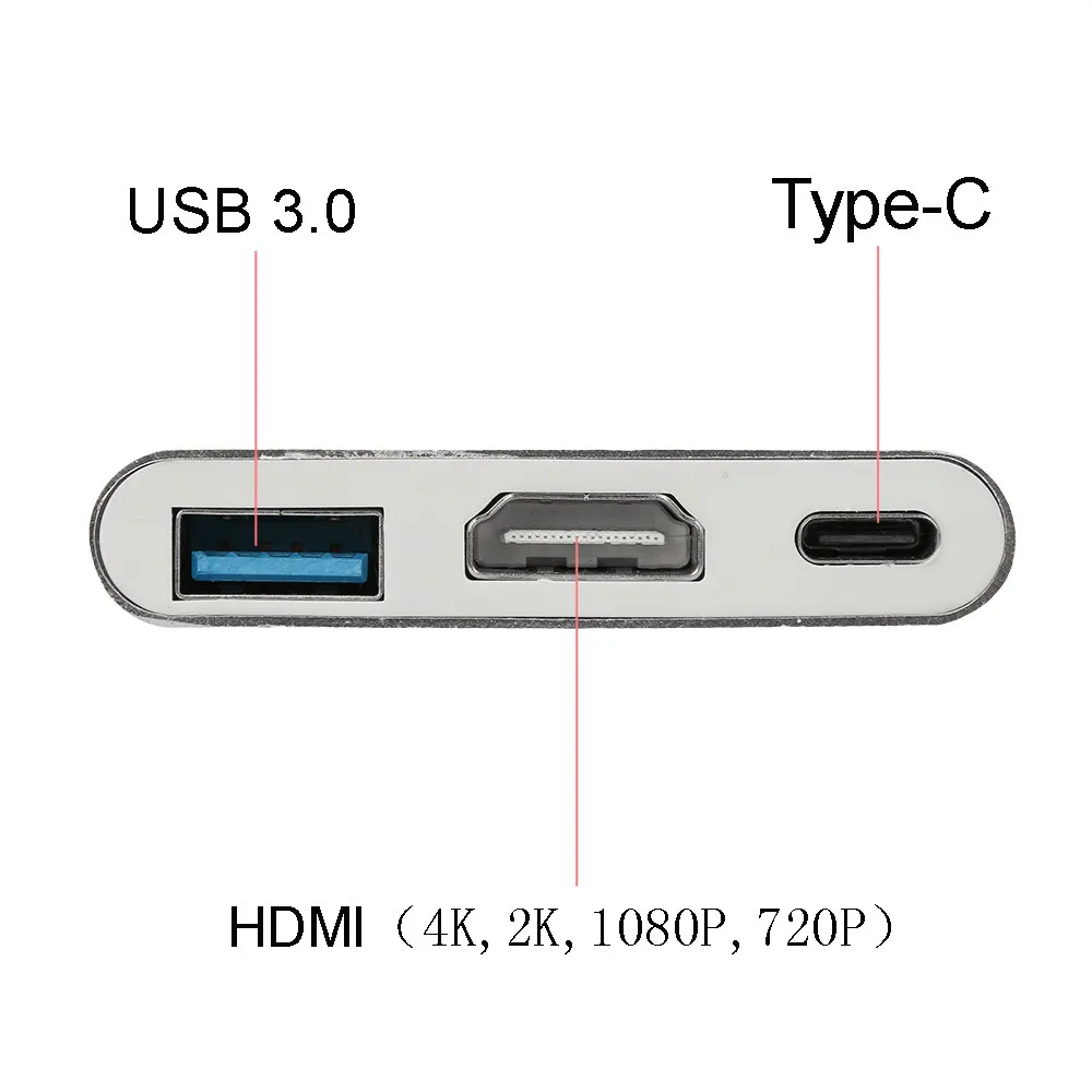OMESHIN Mosible USB C концентратор к HDMI адаптер для Macbook Pro/Air Thunderbolt 3 USB-C 3,1 концентратор к HDMI 4K USB 3,0 порт