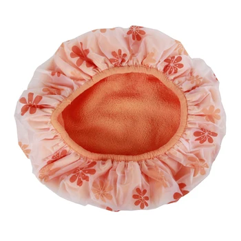 

Fine Fiber Double Layer Reusable Reusable Waterproof Shower Hood (Random Color)