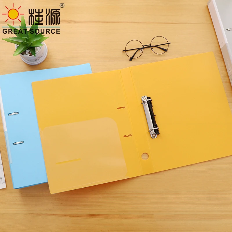MQQ A4 Lever Arch File StrongLine ABS on Board 55mm (1.97") Spine Pull Stationery Document Storage Assorted Bright Colours(2PCS)
