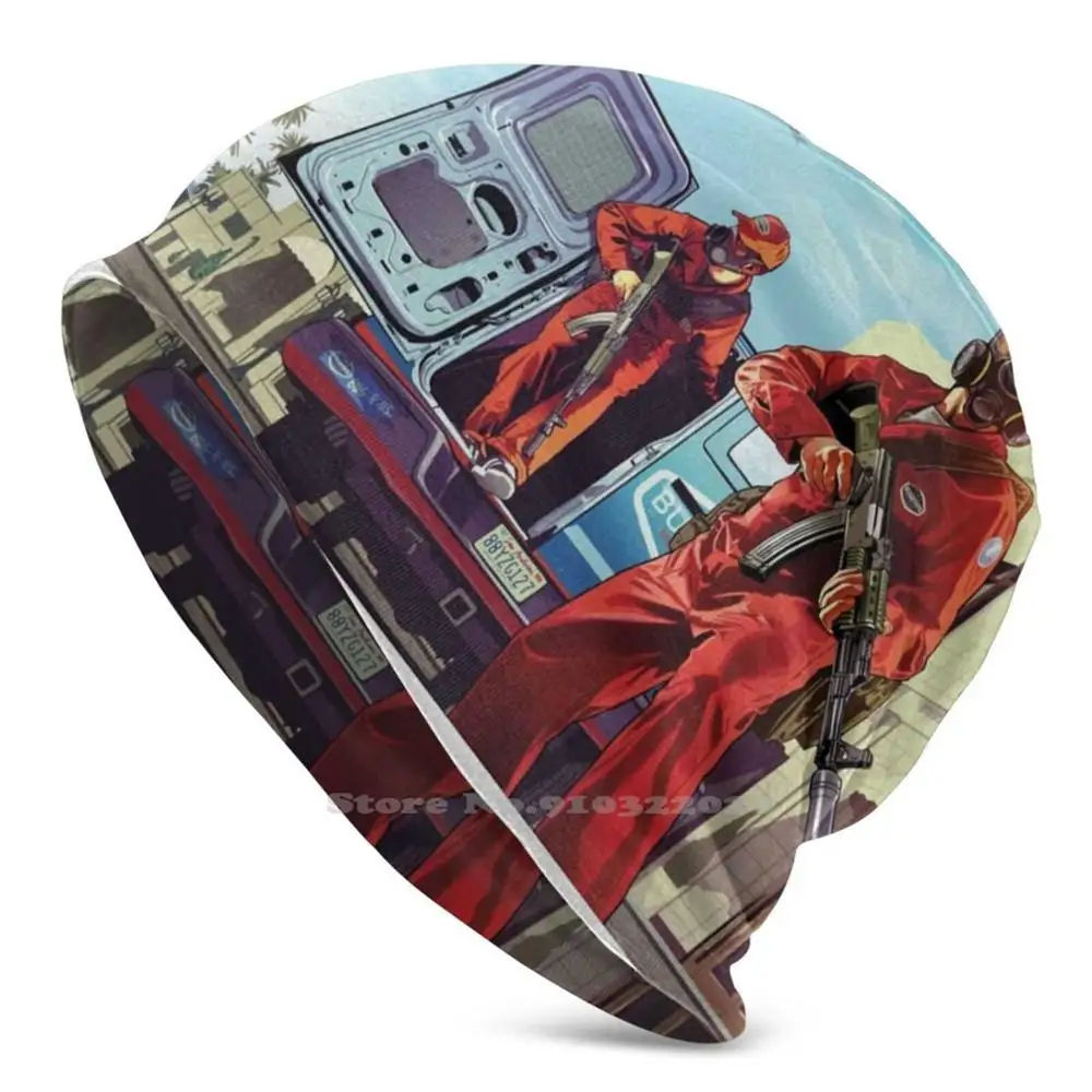 Grand Theft Auto 5 Merchandise Knit Beanie Hat Skullies E Berretti Invernali Da Uomo Grand Theft Auto 5 San Andrea Cool Maska Grand