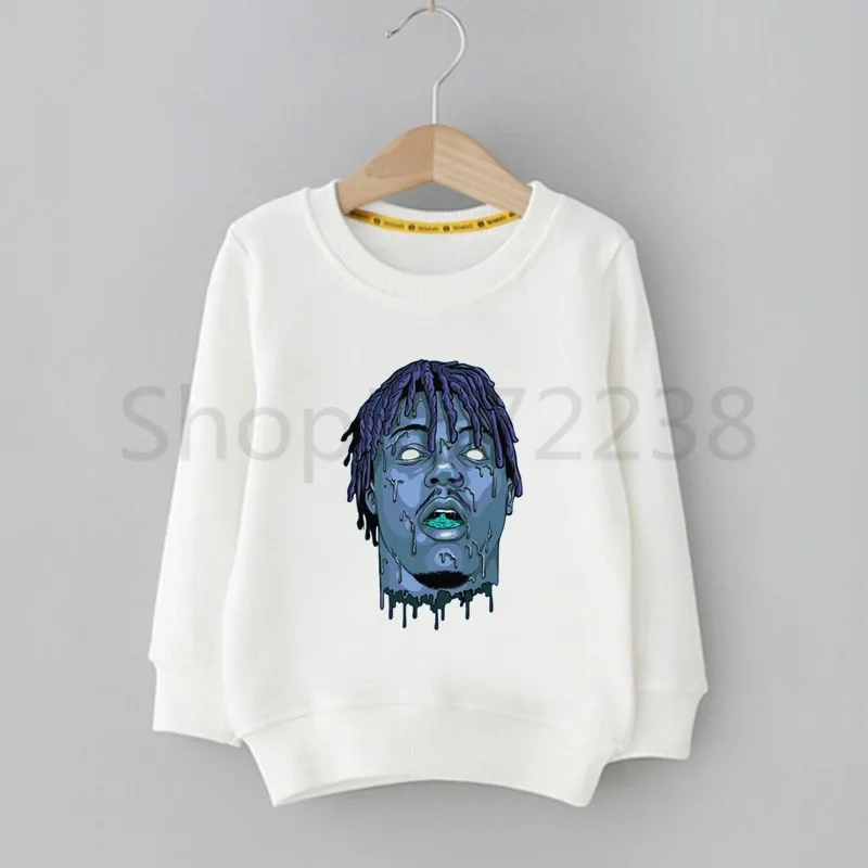 Juice Wrld/Детские толстовки с капюшоном и забавным принтом; толстовки с капюшоном для мальчиков; Детский свитер; повседневные толстовки; осенне-зимняя толстовка с капюшоном