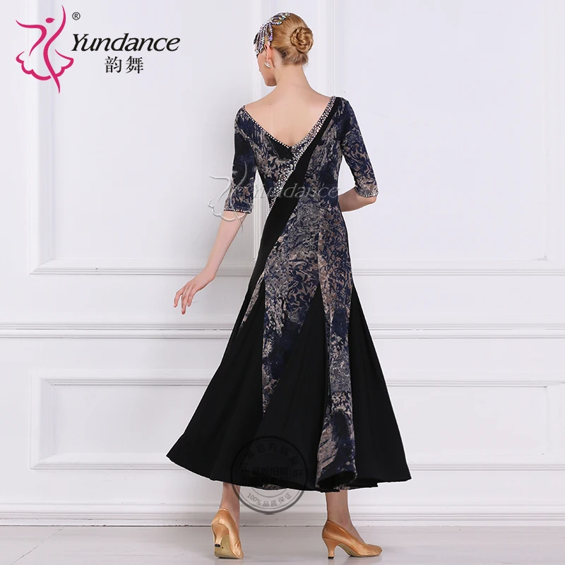 

The new National standard modern dance clothing big pendulum dress practice clothing ballroom dancing Waltz-M1652