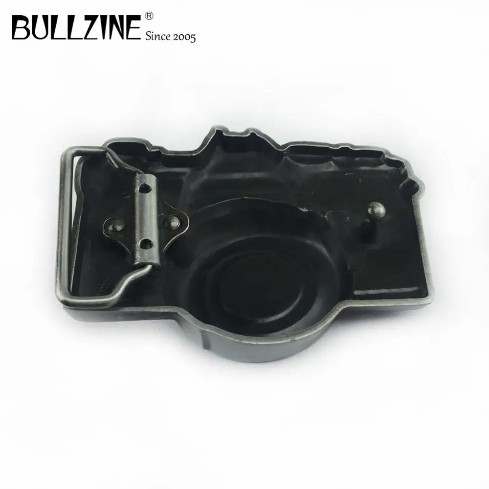 Bullzine оптовая продажа сплав цинка ретро 3D пряжка для камеры оловянная отделка