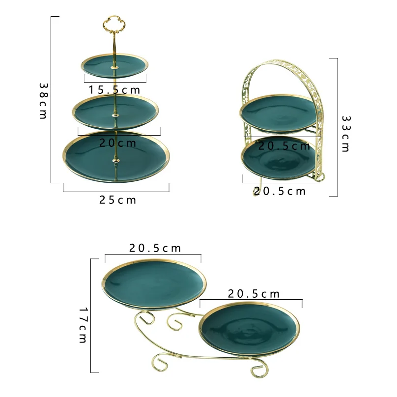 Тарелка для фруктов в европейском стиле набор креативная гостиная двойной торт стенд послеобеденный чай десертный стол конфеты, снек лоток керамическая тарелка
