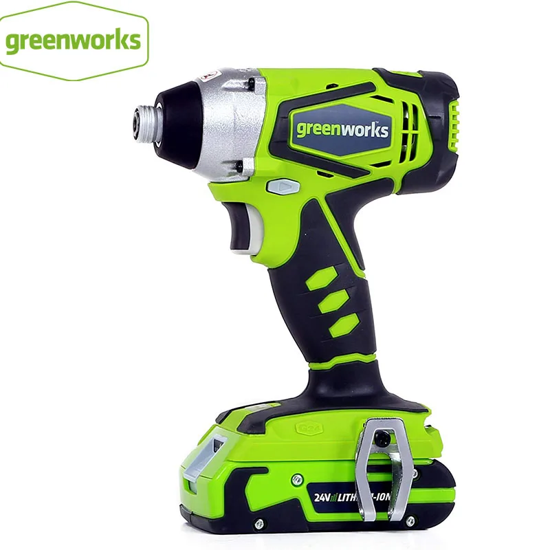 Шуруповерт ударный Greenworks аккумуляторный 24 В 300 Н · м|Электрические отвертки| |