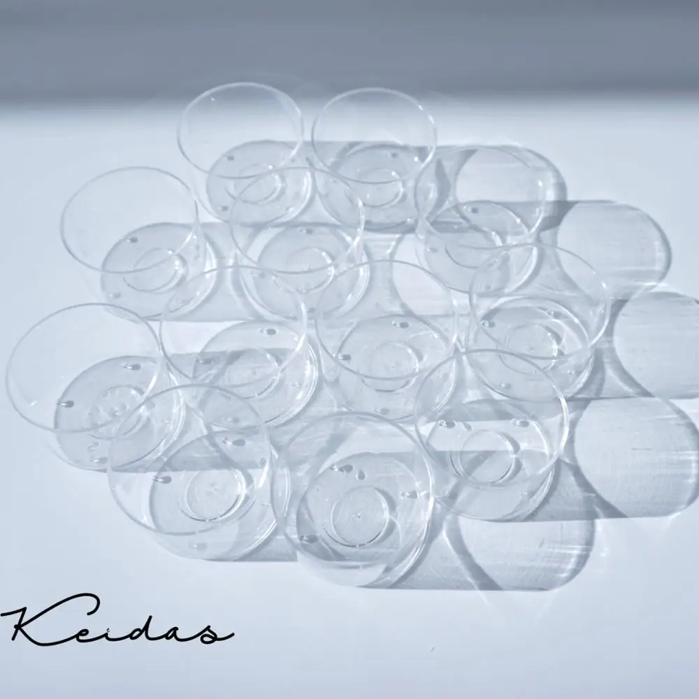 Round Shape Clear Polycarbonate Candle Containers for DIY  Candle Making 20PCS with wicks