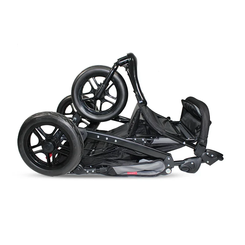 Luxury Stroller Aluminum Alloy Frame Trike Jogging Baby Stroller 3 Wheel Kids Carriage Folding Pram Large Seat Tricycle Car