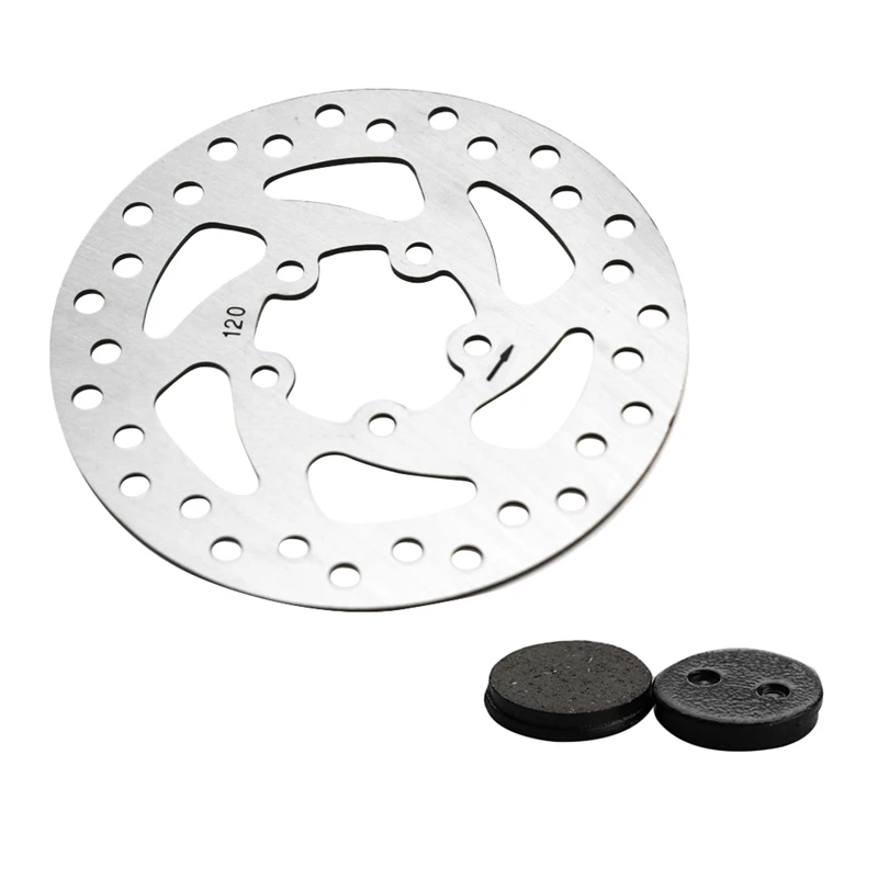 

120mm Rear Wheel Brake Disc + 2 Pcs Brake Pads Kit For Xiaomi Mijia M365 Electric Scooter Skateboard Parts