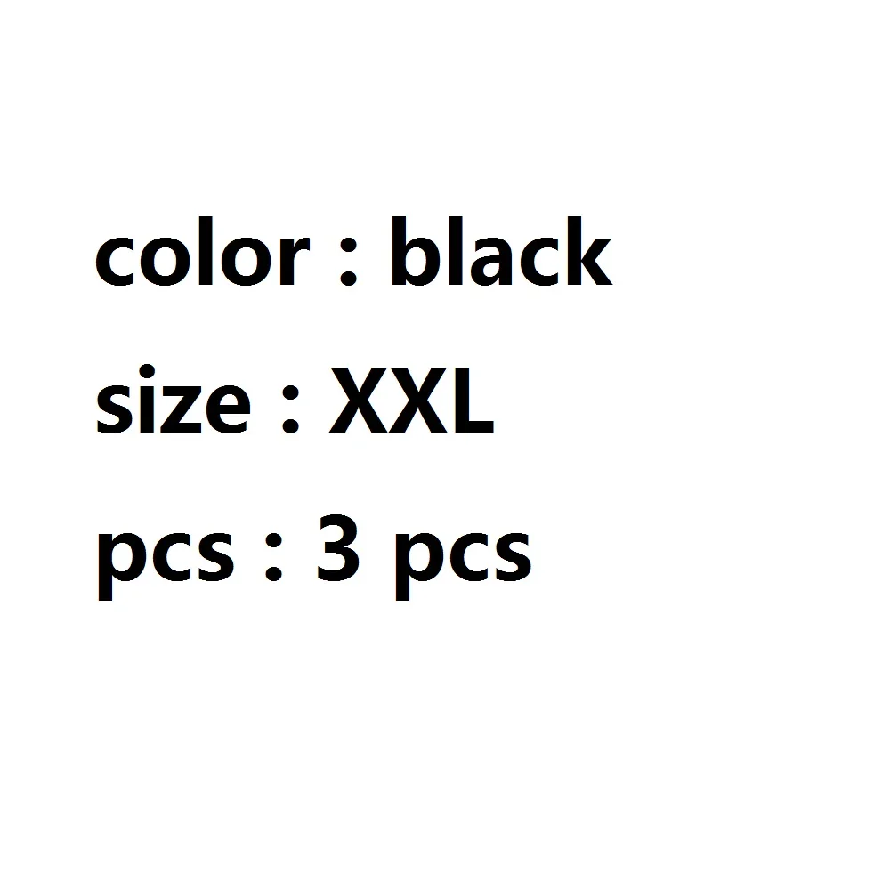 black XXL 3pc Женский период девушки женское нижнее белье короткие трусики для VIP лак для ногтей - Цвет: black XXL 3pc