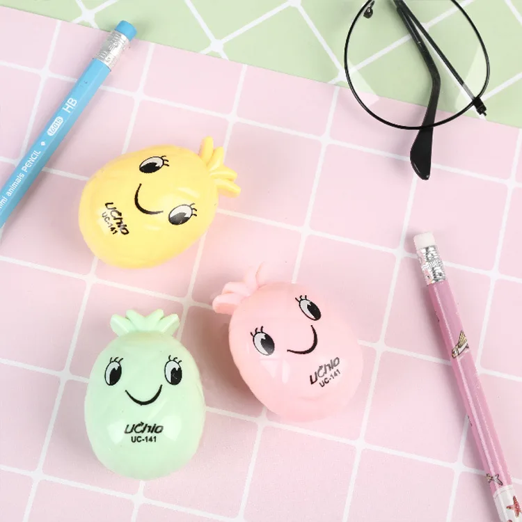 

Cartoon Mini Small Pineapple Pencil Sharpener CHILDREN'S Cartoon Penknife Young STUDENT'S Pencil Shapper Stationery Wholesale