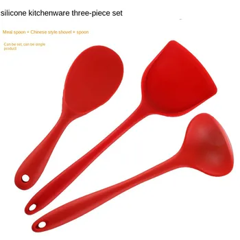 

Silicone Spatula Style Shovel Spoon Soup Shell Rice Scoop Rice More Turnkey Kitchen Three-piece Suit High Temperature Resistant