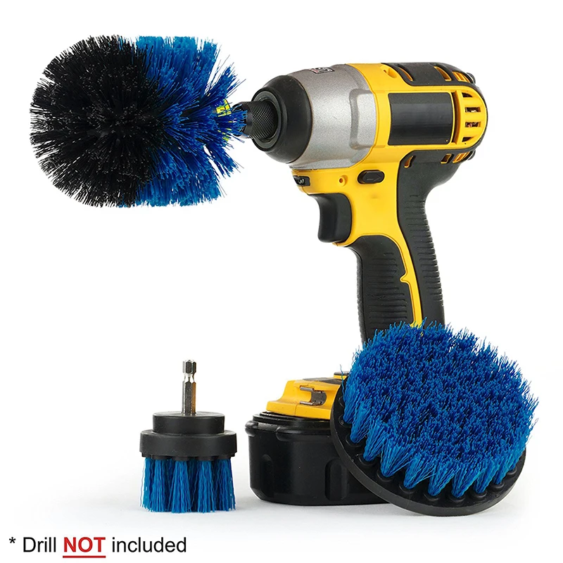 BMBY-3pcs плиточные затирки Мощность щетка для мытья посуды щеточки, устройство для чистки ванн инструмент 2 в 1 синий
