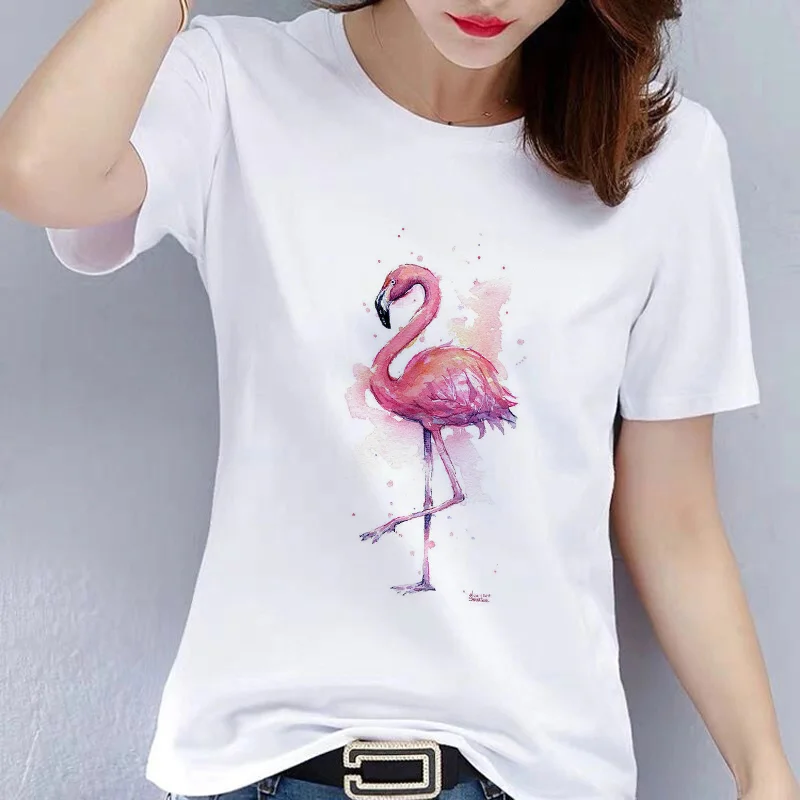 

Fashion Simple Casual T-shirt Lovely Flamingo T-shirt Light of Hope T-shirt Unisex Fashion T-shirt