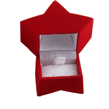 

Velvet Earring Jewelry Display Storage Box Gift Case Holder -Red Pentagram