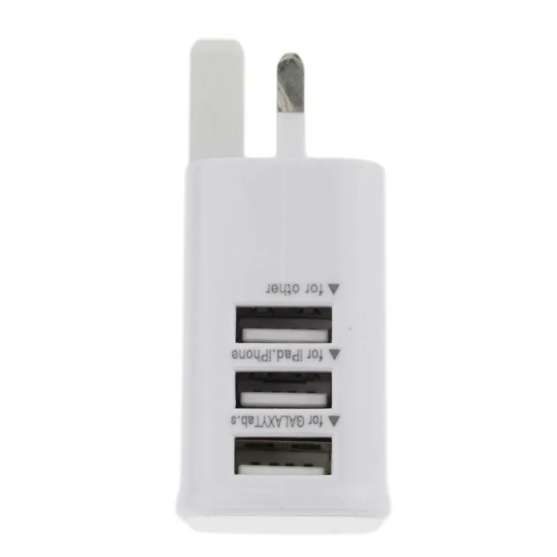Мобильный телефон USB зарядное устройство UK Plug быстрое зарядное устройство для Iphone samsung S8 huawei mate 20 Xiaomi USB дорожное настенное зарядное устройство 3 A порты 5V 3A