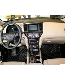 Lsrtw2017 кожаные автомобильные коврики для Nissan Pathfinder 2013 ковер 7 мест коврик