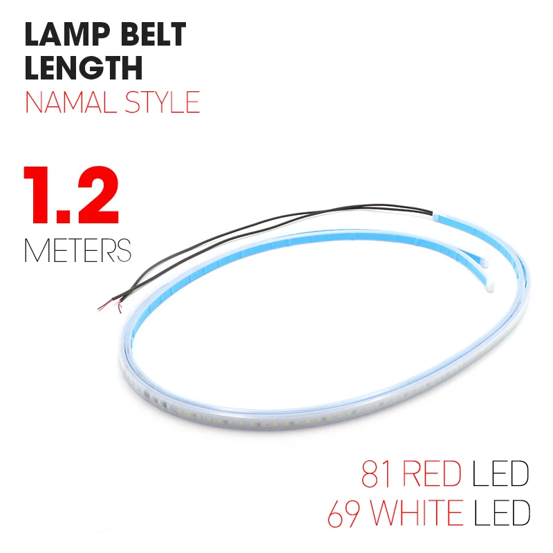 �ڵ��� LED ���� ��� ��Ʈ�� ��Ʈ�κ� �÷��� ����, 120cm, 2in 1, ���� ȭ��Ʈ �浹 ���� ��� ����