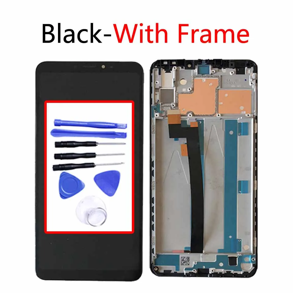 6," дисплей для Xiaomi Max 3 lcd сенсорный экран дигитайзер с рамкой Замена для Xiaomi Max3 дисплей в сборе - Цвет: Black-With frame