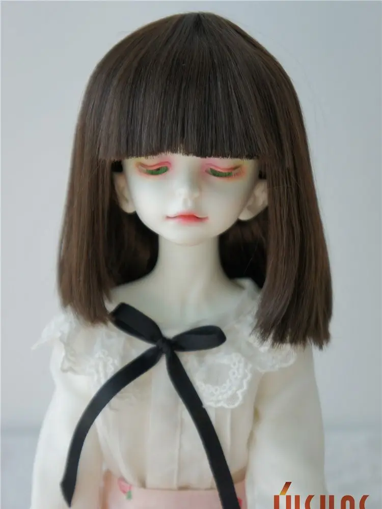 JD317 1/4 Synthetic mohair BJD wigs 7 8inch MSD Middle Length straight Bobo Doll wigdoll wig