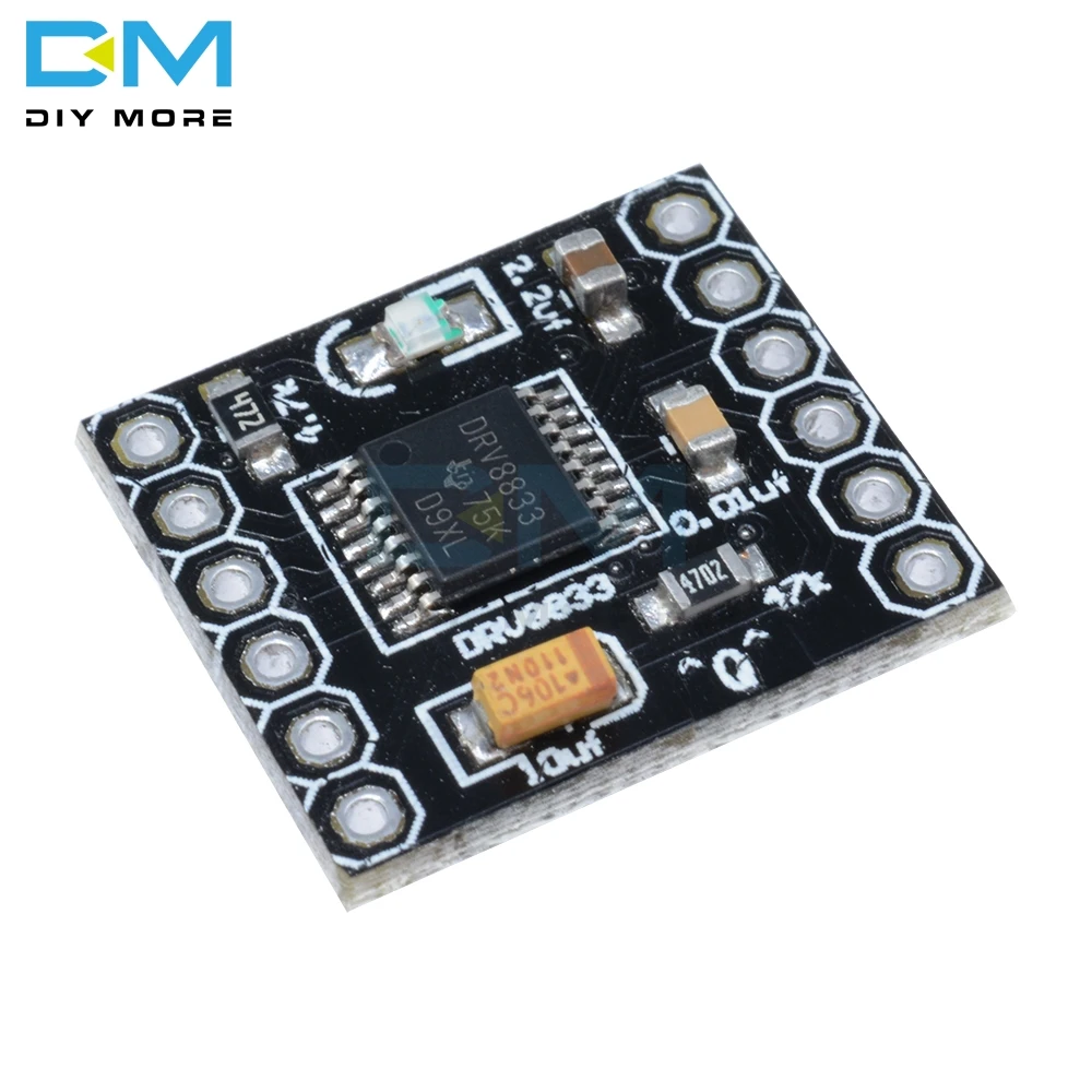 

DRV8833 2 CH Channel DC Step Motor Driver Module Board 1.5A 3V 10V H-Bridge 4-Wire Short Circuit Overcurrent Protection Motor
