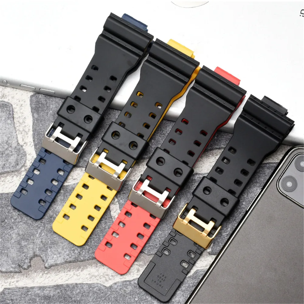 Ремешок силиконовый для Casio G Shock GA 100/110/120/150/200/300/400/700 GD 100/110/120 GLS 16 мм Аксессуары