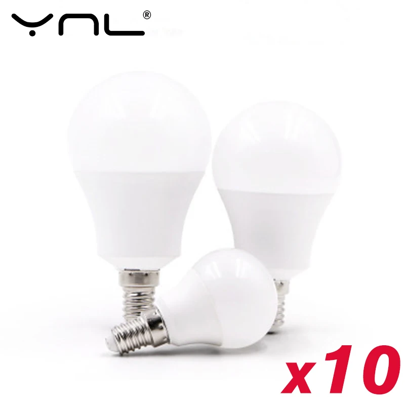 10 шт./лот E27 светодиодные лампы AC 220V SMD2835 20 Вт 18 15 12 9 6 3 энергосберегающие холодный и