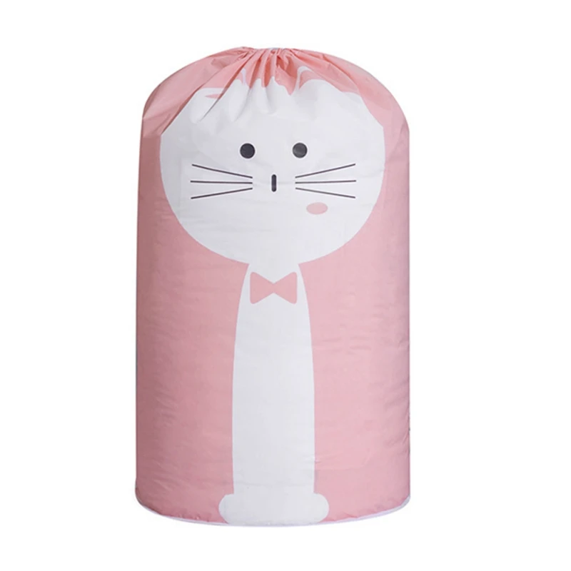 Портативные милые сумки для хранения стеганых одеял, одежда, сумка на шнурке, подушки, одеяло, одеяло, постельные принадлежности, органайзер, шкаф, органайзер, сумка PEVA - Цвет: Pink