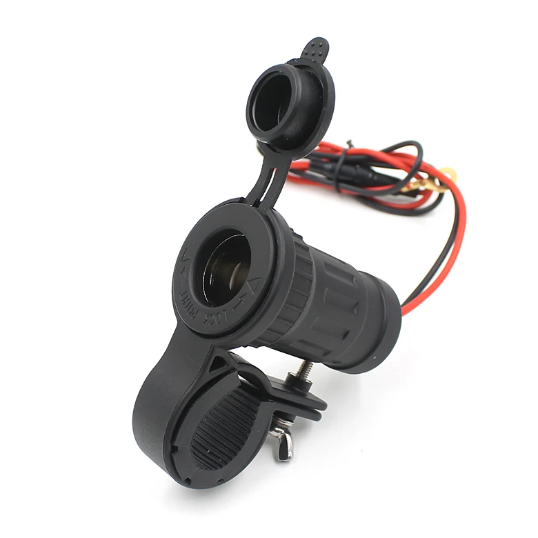1 Pcs 12 V-24 V пробки прикуривателя Тип Мощность разъем зарядки телефона велосипед аксессуары Водонепроницаемый Портативный Moto автомобильное электрическое зарядное устройство - Цвет: 1 Pcs