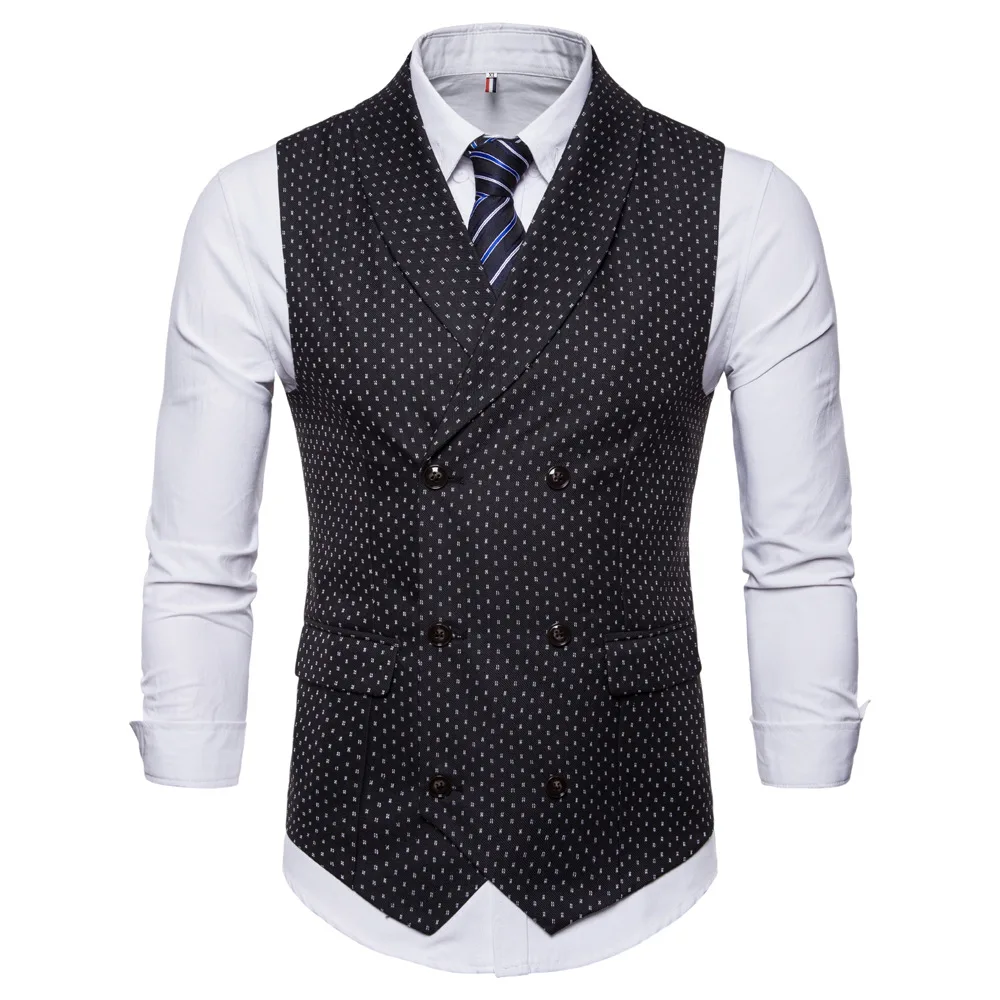 

Spring And Autumn Slim Vest Men's Sleeveless Business Solid Color Jacket Suit Vest Men's Large Size Casual Vest