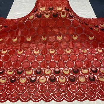 

african bazin riche fabric cotton dry basin brode lace fabric 5yards Swiss Voile In Switzerland Dubai Fabric 14L071159