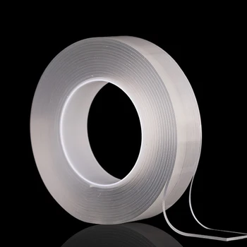 

1 Roll Nano Magic Tape Reusable Transparent Double-sided Tape Cleanable Home Waterproof Adhesive Tape 1M/3M/5M