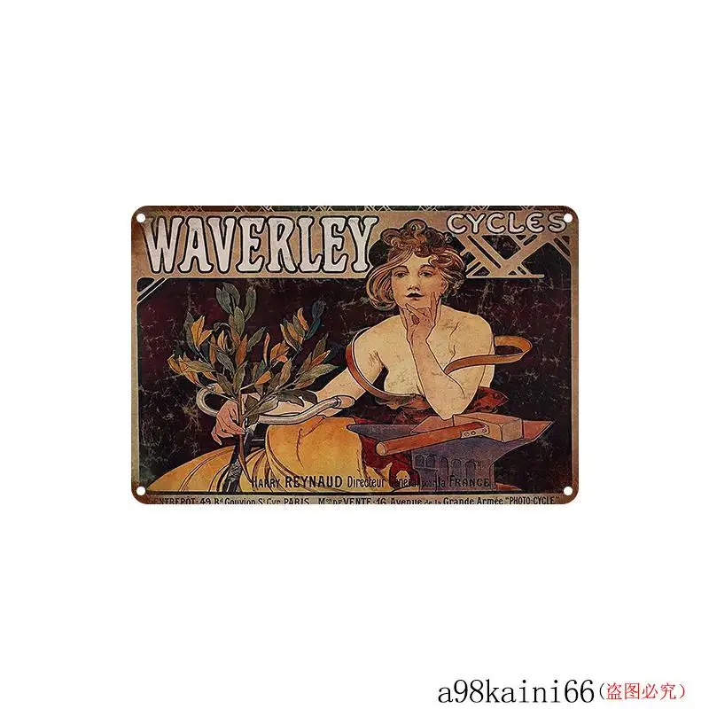 Waverley Cycles металлическая жестяная вывеска бар паб человек пещера клуб Кафе Кухня настенная доска Декор Бар Украшение для стен дома, паба ретро металл искусство