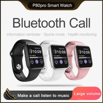

Lerbyee 2020 New P80pro Smart Watch Waterproof Full Screen Touch Fitness Tracker Watch Heart Rate Blood Pressure Smartwatch Run