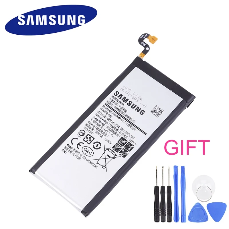 Оригинальная батарея Samsung Galaxy S7 Edge внешняя для G935 G9350 G935F G935FD G935W8 аккумулятор