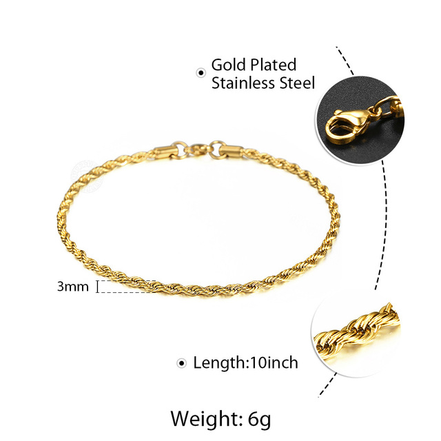 Link Chain Anklet for Women Unisex Stainless Steel Rope Figaro Curb Link Leg Chain Bracelets Summer Jewelry 10inch KAM01B