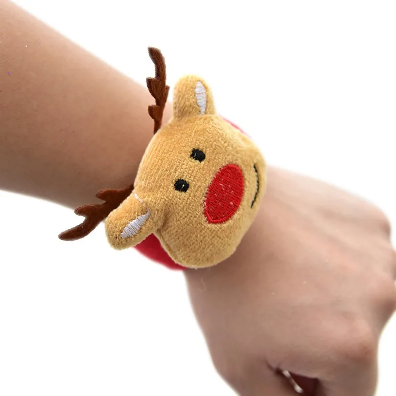 

Cloth Children Christmas Style Wrap Bracelet Cute Fashion Durable Flexible Slap Band Safety Decoration Kids Bracelet Handband
