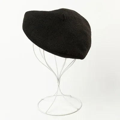 black beret Фетровый берет, шапка, шерстяные береты, женский топ в форме сердца, красные вечерние шапки для женщин и девушек, зима-весна, Новая мода - Цвет: black beret