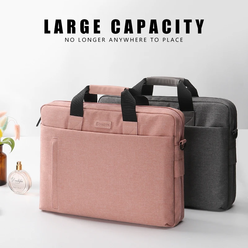 Bolsa do Portátil Case 13.3 14 15.6 17.3 Polegada Bolsa do Caderno à Prova d Água para o Macbook Air Pro 13 15 Computador Bolsa de Ombro Maleta Bolsa - Imagem 4
