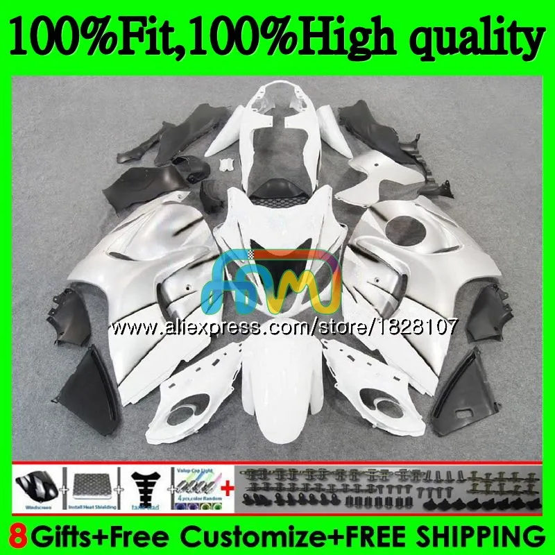 Инъекции для SUZUKI Hayabusa GSXR1300 08 09, 10, 11, 12, 56BS. 25 белого и черного цвета GSX-R1300 GSXR 1300 2008 2009 2010 2011 2012 обтекатель