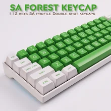 112 Keys SA Profile Keycaps Forest Double Shot ABS Ball key For Cherry Mx Switch Mechanical Gaming Keyboard Keycap