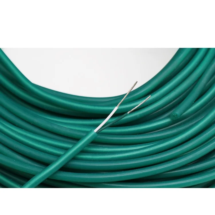 K Тип термопары провода 2 ядра OD 3,5 мм PTFE изолированный мягкий силиконовый резиновый протектор Водонепроницаемый компенсационный кабель зеленый