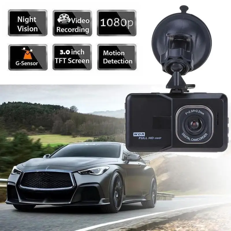 

3-inch Full Hd 1080p Car Driver Recorder Vehicle Camera G Dashcam Motion Vision Dvr Sensor Detection Night Edr With Y3B7