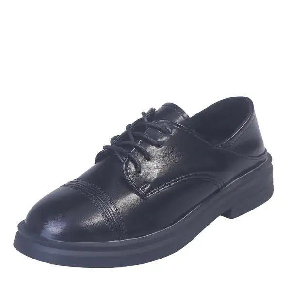 Women Casual Woman Platform Shoes Autumn Oxfords Women's Modis Shallow Mouth Round Toe Flats British Style All-Match Fall - Цвет: 1