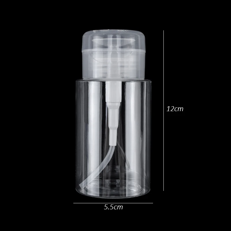 100/200ml Rhinestone Nail Polish Remover Bottle Push Down Empty Bath Manicure Lint-free Napkins Pump Storage Bottles Nails Tool nail polish remover